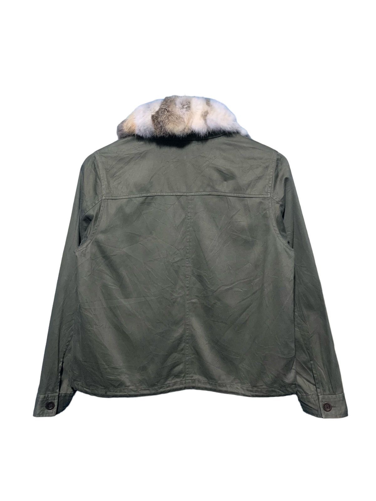If Six Was Nine × LOWRYS FARM × Le Grande Bleu (L.G.B.) 2000s Lowrys Farm military green rabbit fur jacket Size US M / EU 48-50 / 2 - 9 Thumbnail
