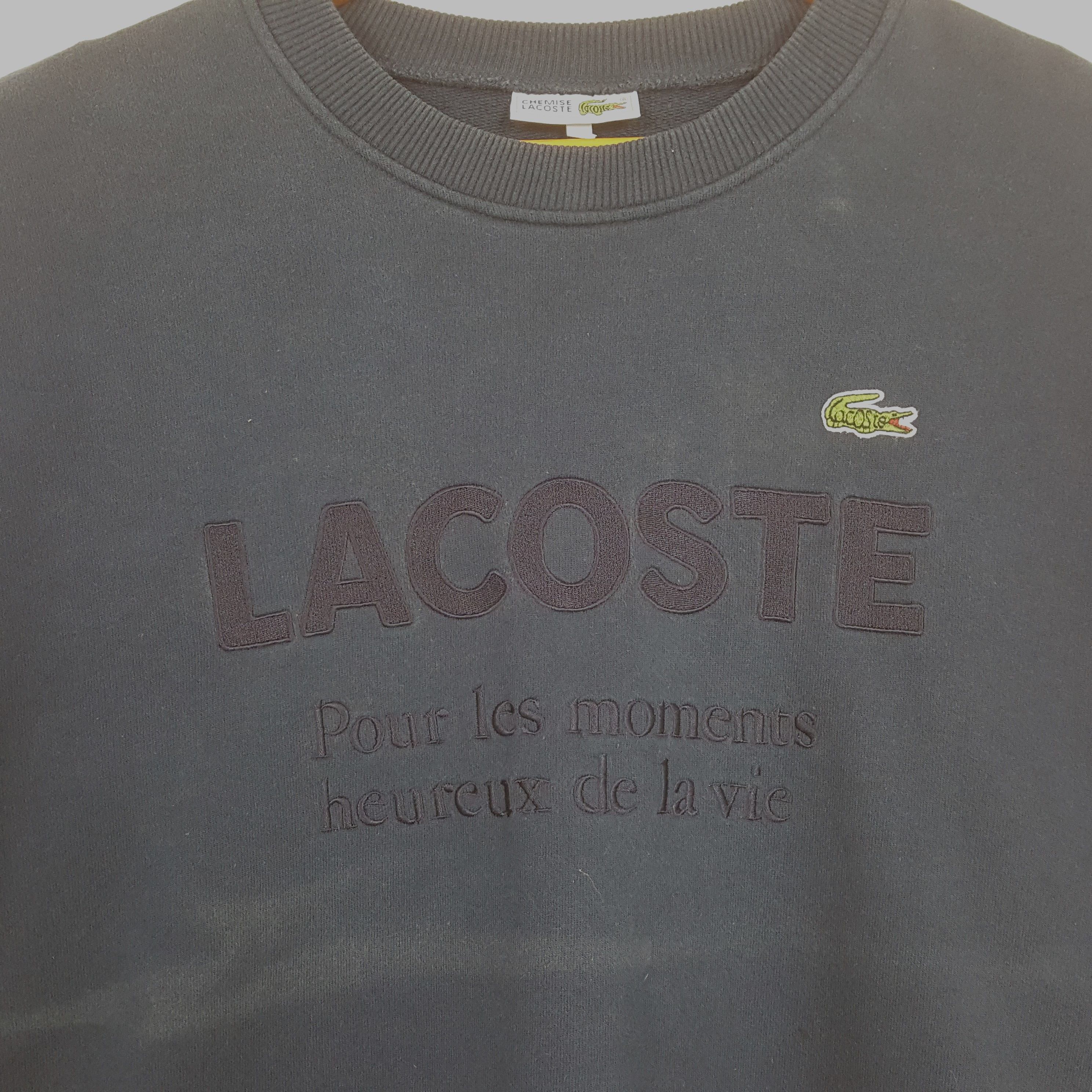 Lacoste × Vintage Vintage LACOSTE Sun Faded Style Sweatshirt C290N26 Size US M / EU 48-50 / 2 - 2 Thumbnail