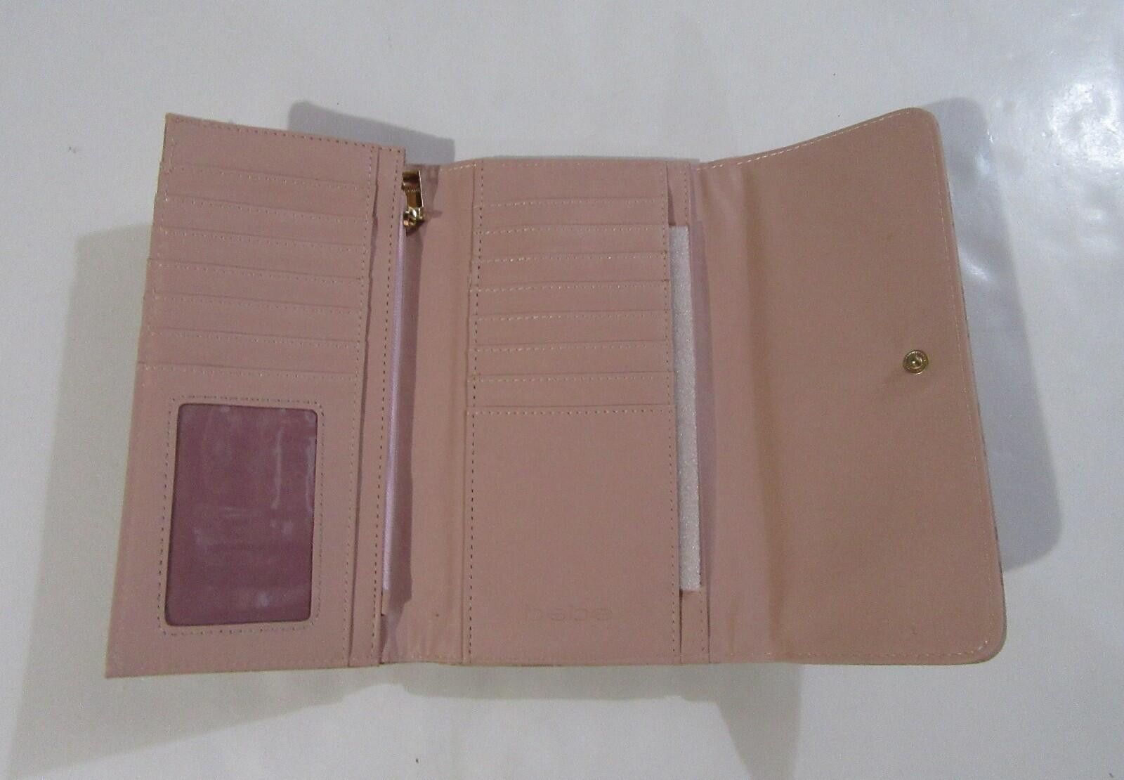 United Colors Of Benetton bebe Flap Trifold Logo Wallet Blush Size ONE SIZE - 3 Thumbnail