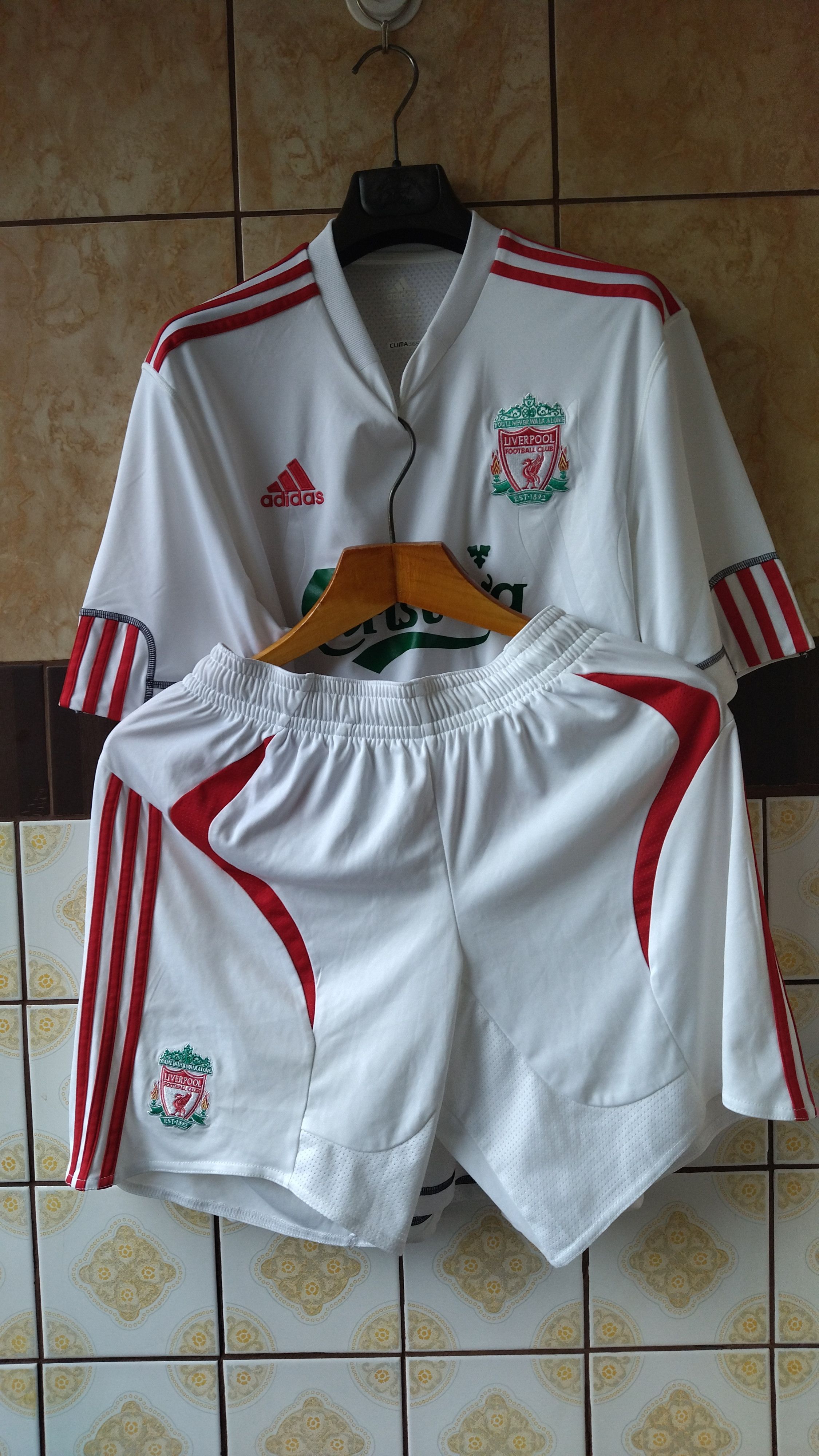 Vintage Adidas Liverpool 09/20 jersey and 07/08 shorts
