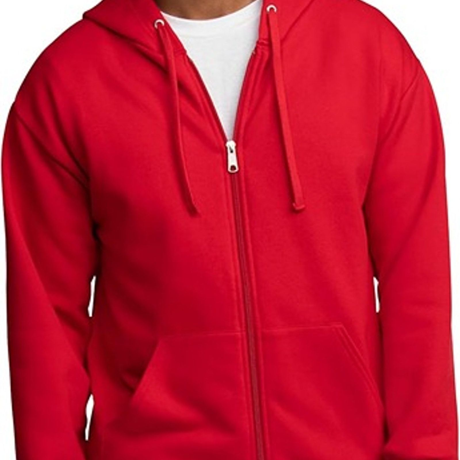 Fruit Of The Loom Fruit of the Loom Men's Fleece Full Zip Sweatshirt, Red, L Size US L / EU 52-54 / 3 - 1 Thumbnail
