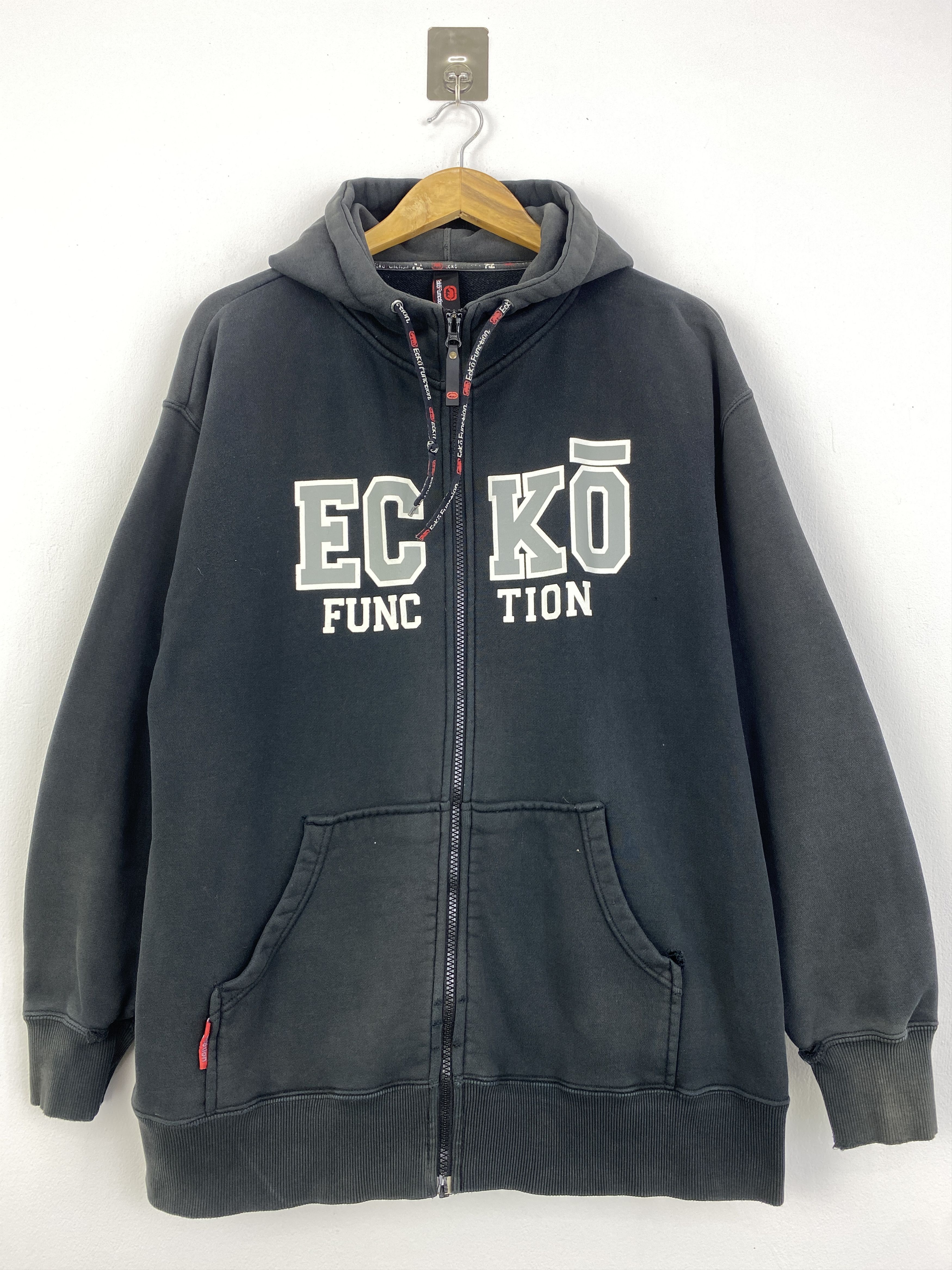 Ecko Unltd. × Vintage Vintage Ecko Function Wording Zipper Hoodie SH0044 Size US L / EU 52-54 / 3 - 1 Thumbnail