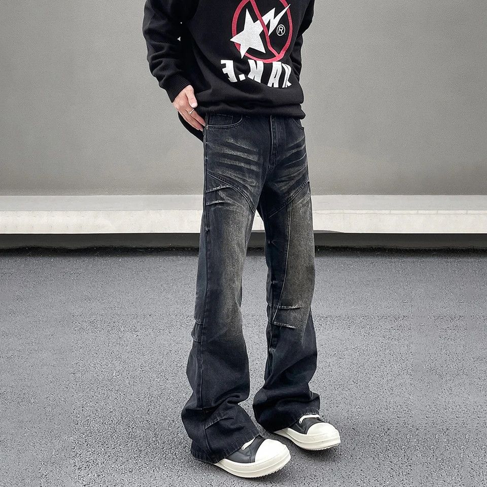 Designer × Japanese Brand × Jean Flared Jeans Men Autumn High Street Size US 29 - 1 Thumbnail