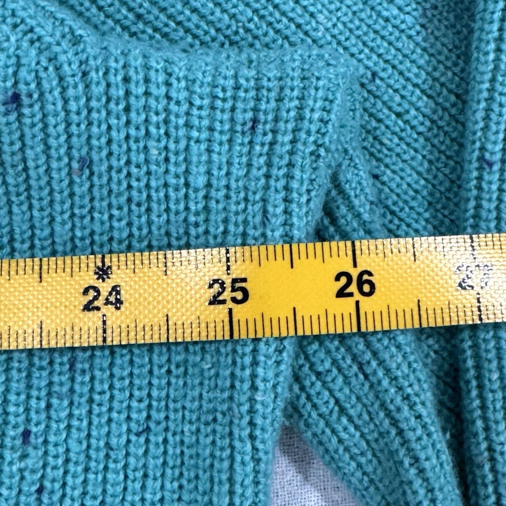Talbots Talbots Plus Women’s 3X Mock Neck Tweed Sweater Dress Blue Crew Neck 3/4 Sleeve Midi Button Open Front Fall Winter Womens Size XXL / US 16-18 / IT 52-54 - 4 Thumbnail