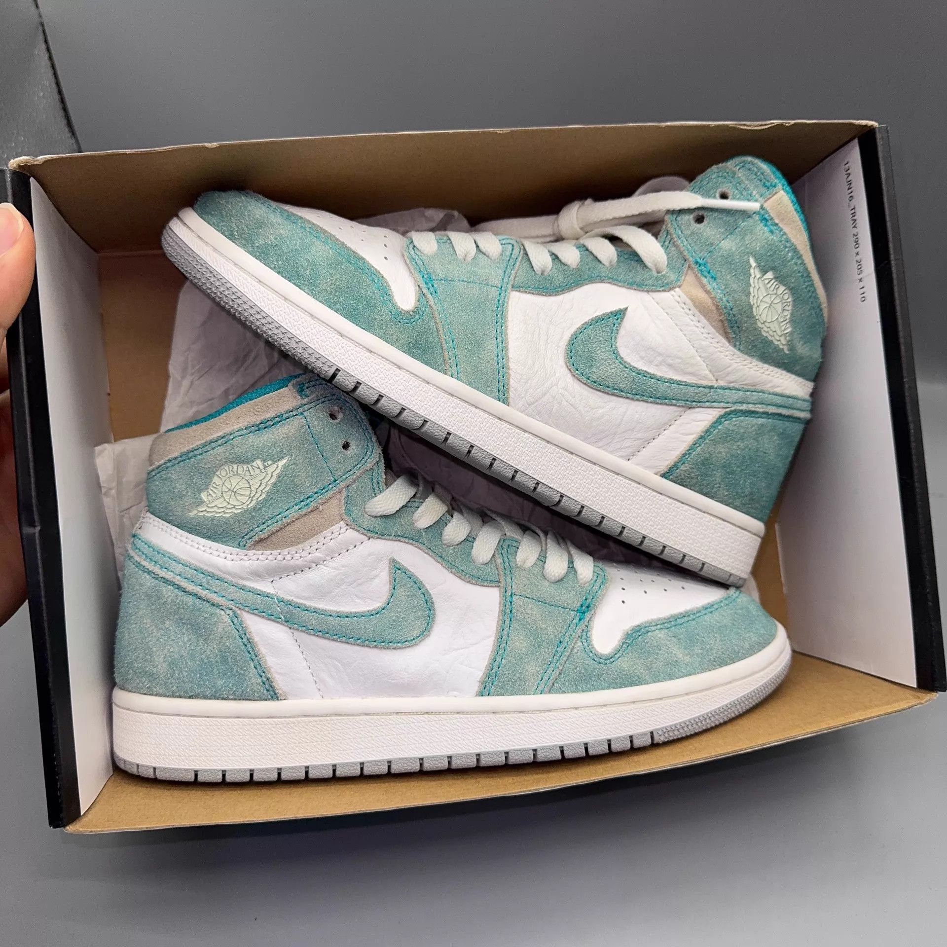 Nike Jordan AJ1 Tiffany Green 38.5 Size US 6.5 / IT 36.5 - 6 Thumbnail