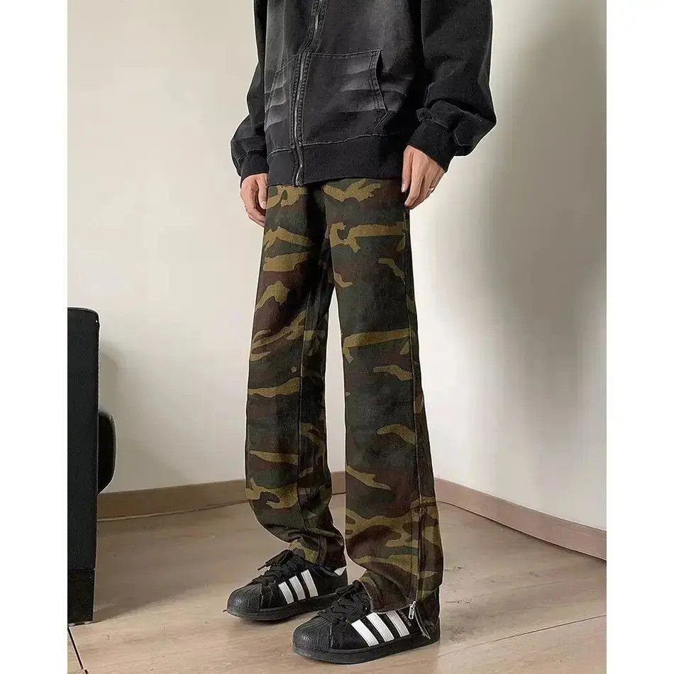 Japanese Brand High street straight tube micro zipper jeans Size US 32 / EU 48 - 3 Thumbnail