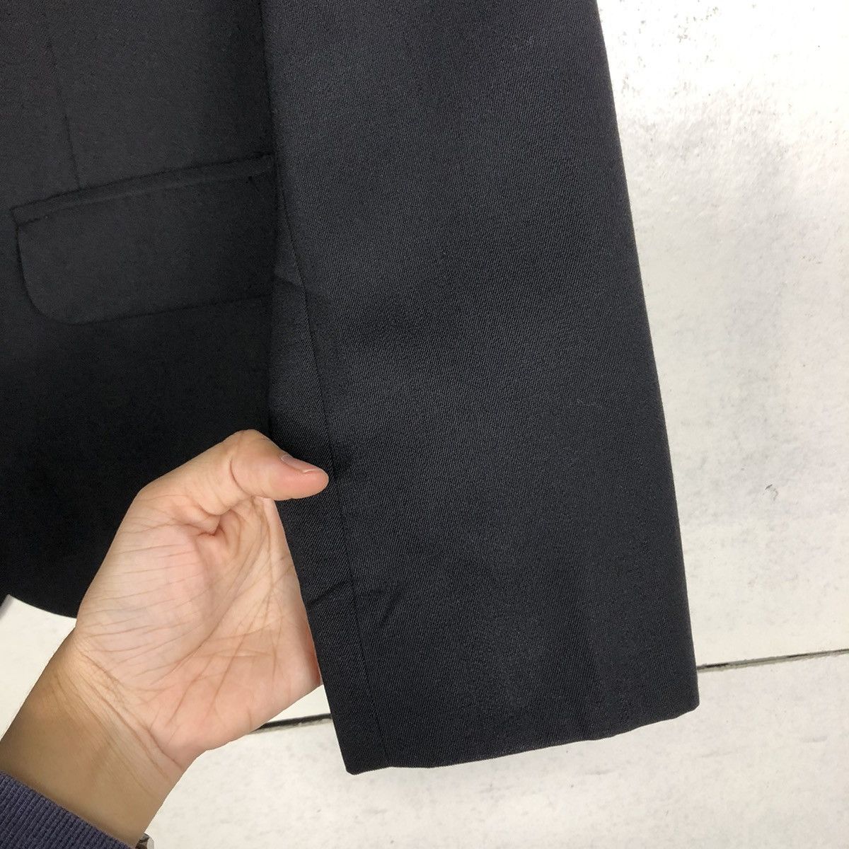 agnes b. RICH BLACK VINTAGE BUTTON JACKET AGNES B. PARIS ISSEY MIYAKE Size US S / EU 44-46 / 1 - 17 Thumbnail