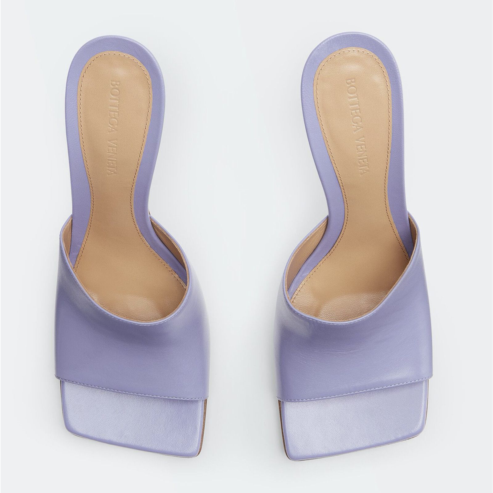 Bottega Veneta Stretch Square Toe Lavender Backless Sandal Heel Pump 37.5 Size US 7.5 / IT 37.5 - 7 Thumbnail