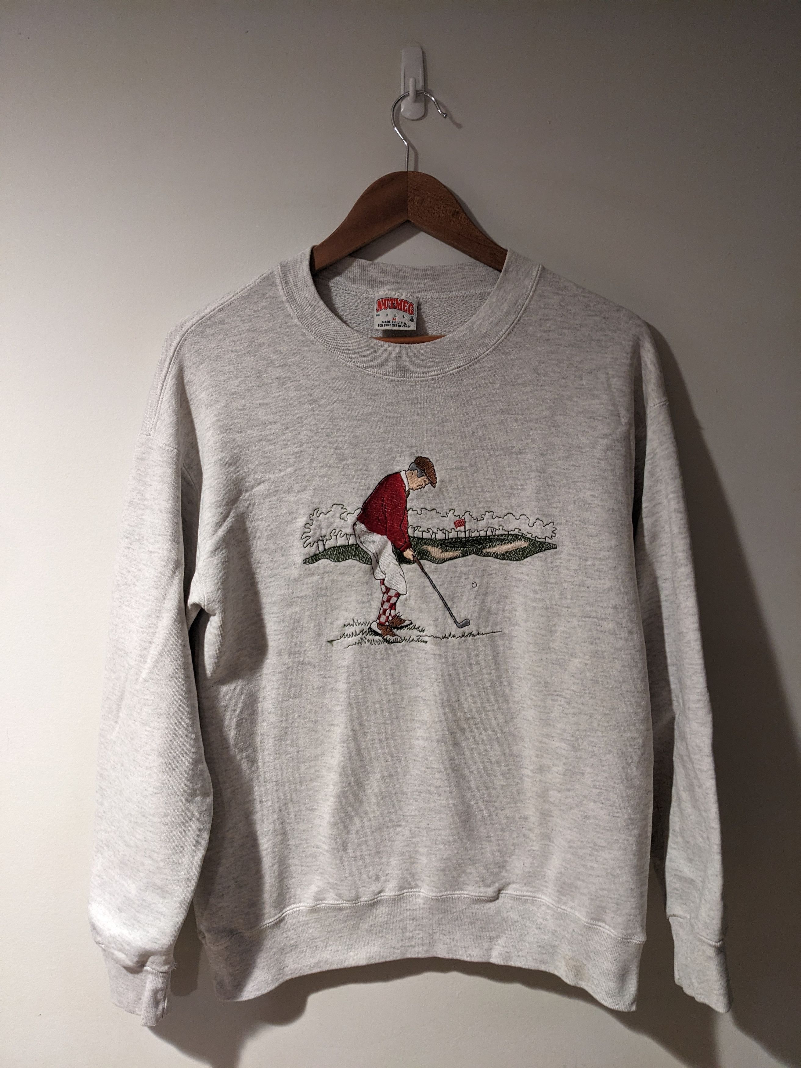 Nutmeg × Vintage Vintage 90s Golf Swing American Sports Club Sweatshirt Size US M / EU 48-50 / 2 - 1 Thumbnail