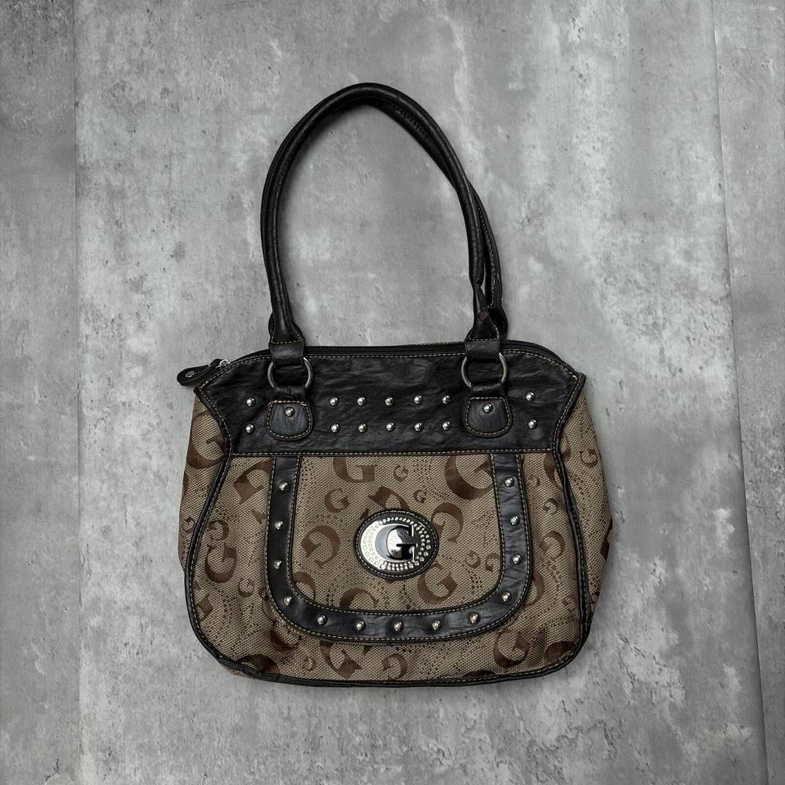 Guess Y2K Brown Guess Grunge Gothic Soho Shoulder Bag Size ONE SIZE - 1 Thumbnail