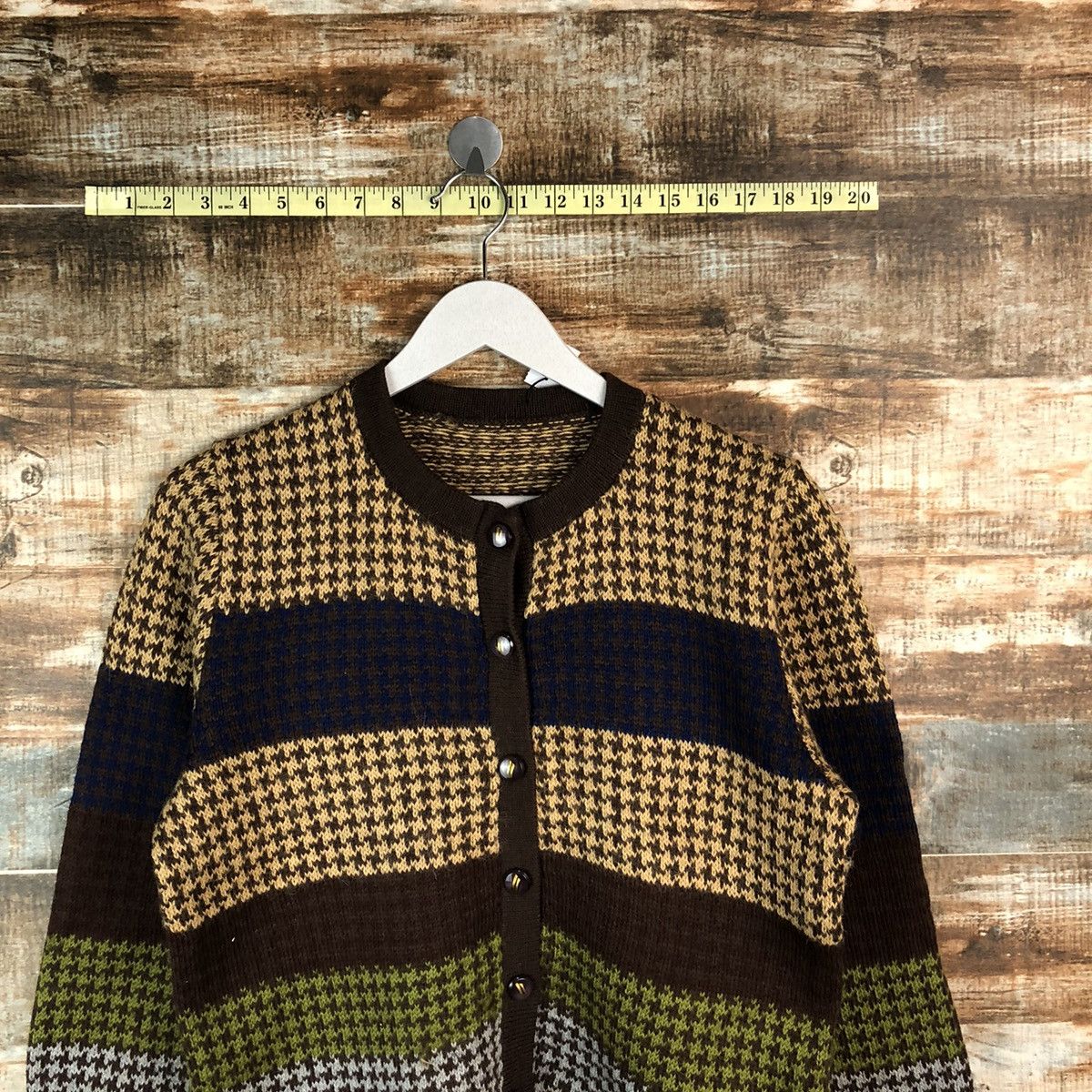 Homespun Knitwear × Japanese Brand Japan stripe vintage Brown Knitwear #A1819 Size XS / US 0-2 / IT 36-38 - 2 Thumbnail