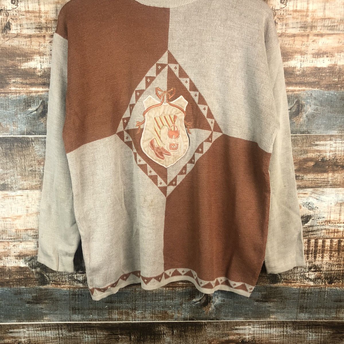 Homespun Knitwear × Japanese Brand DL Main Limne Vintage Brown Knitwear #C536 Size M / US 6-8 / IT 42-44 - 3 Thumbnail