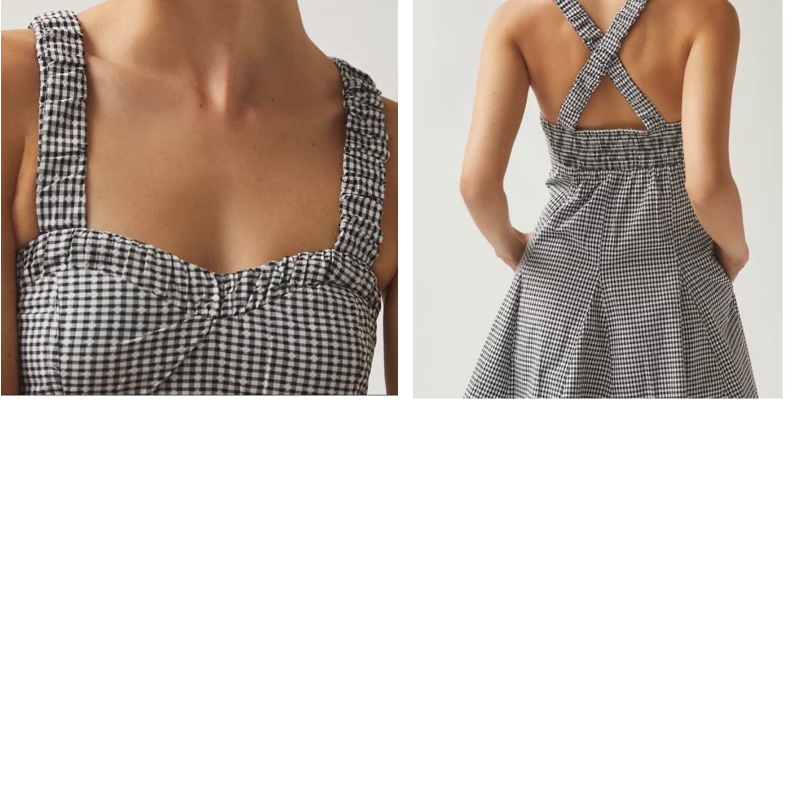 Vintage ANTHROPOLOGIE Maeve Black Gingham Check Mini Sweetheart Dress Size Large Size L / US 10 / IT 46 - 8 Thumbnail