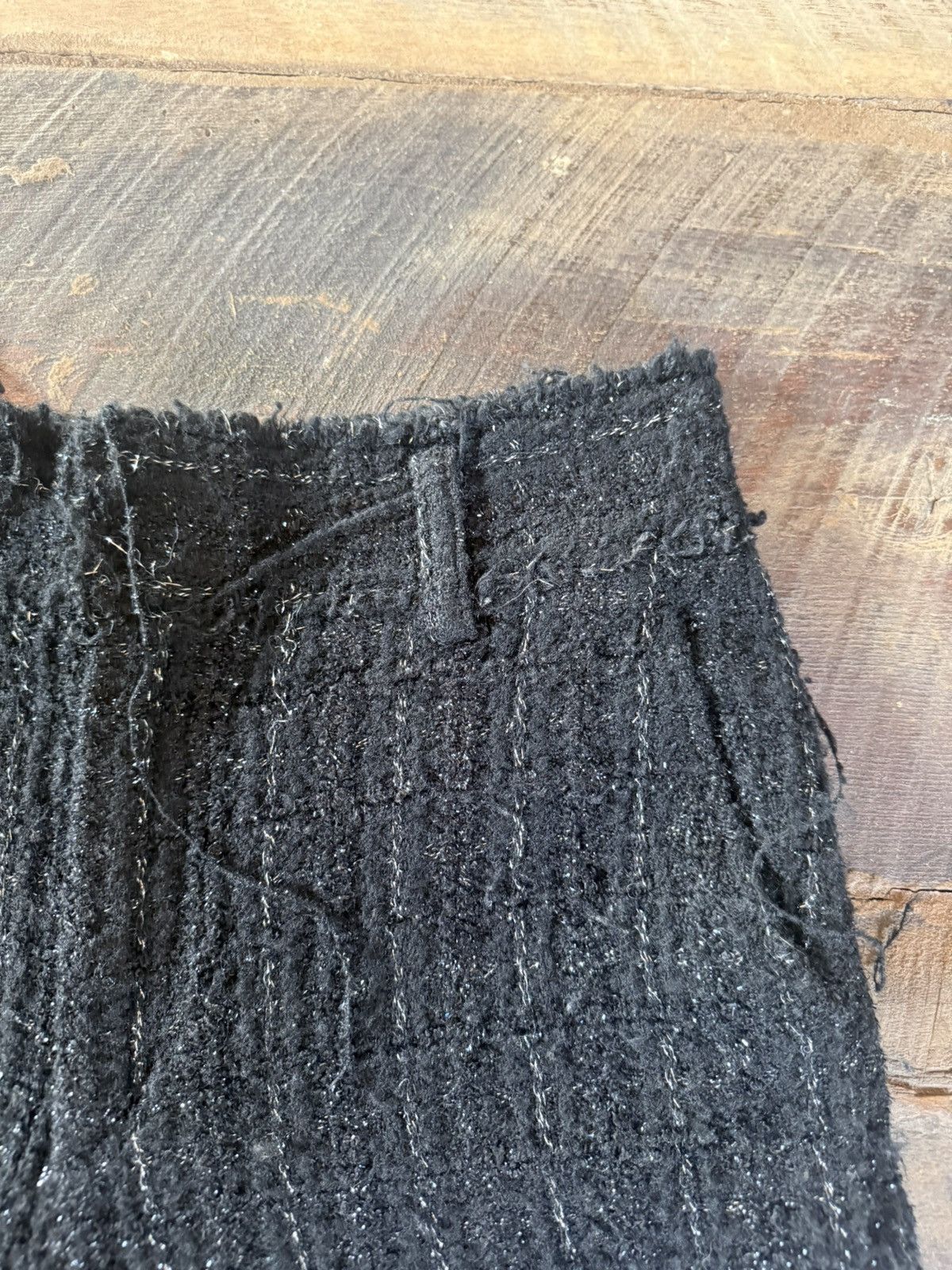 Junya Watanabe Junya Watanabe AW04 Distressed Tweed Glitter Shorts Size US 30 / EU 46 - 4 Thumbnail
