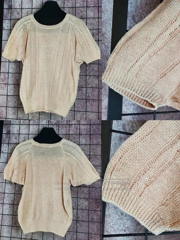 Burberry Burberry Summer Pink Knit Short Sleeve Top. Size M / US 6-8 / IT 42-44 - 3 Thumbnail