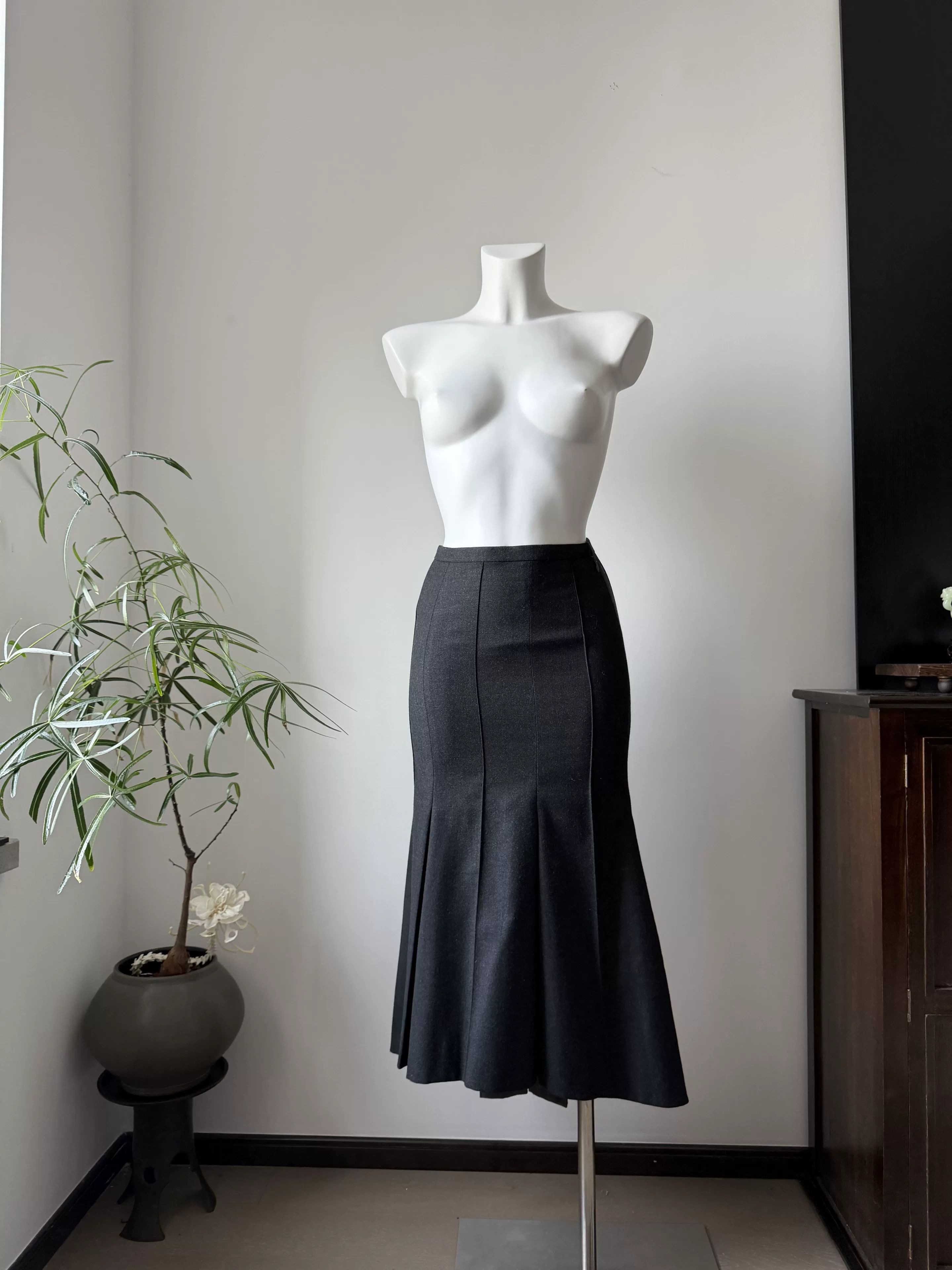 Other Vintage Wool Mermaid Long Skirt Size 25" / US 0 / IT 36 - 1 Thumbnail