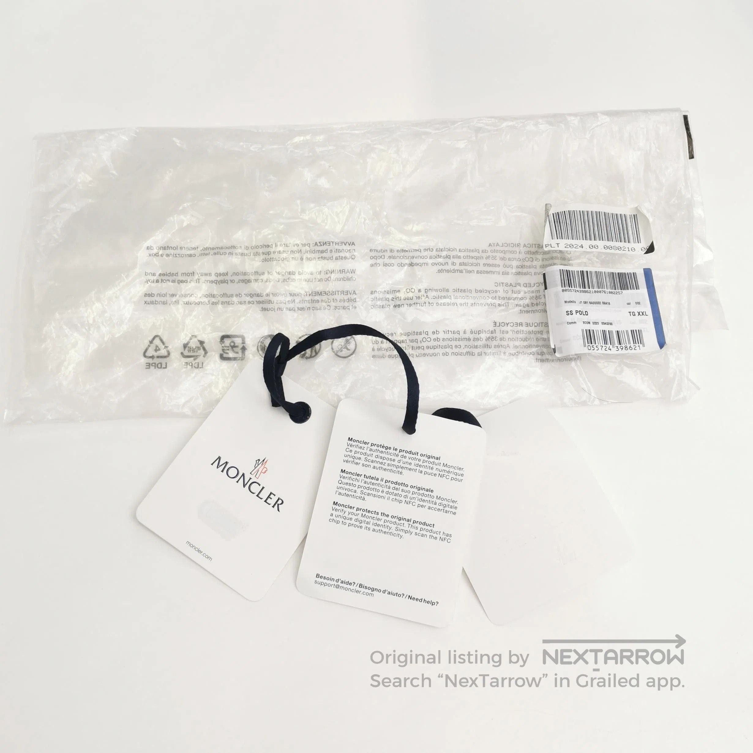 Moncler Moncler White Short-Sleeve Polo Shirt. Size US XXL / EU 58 / 5 - 3 Thumbnail