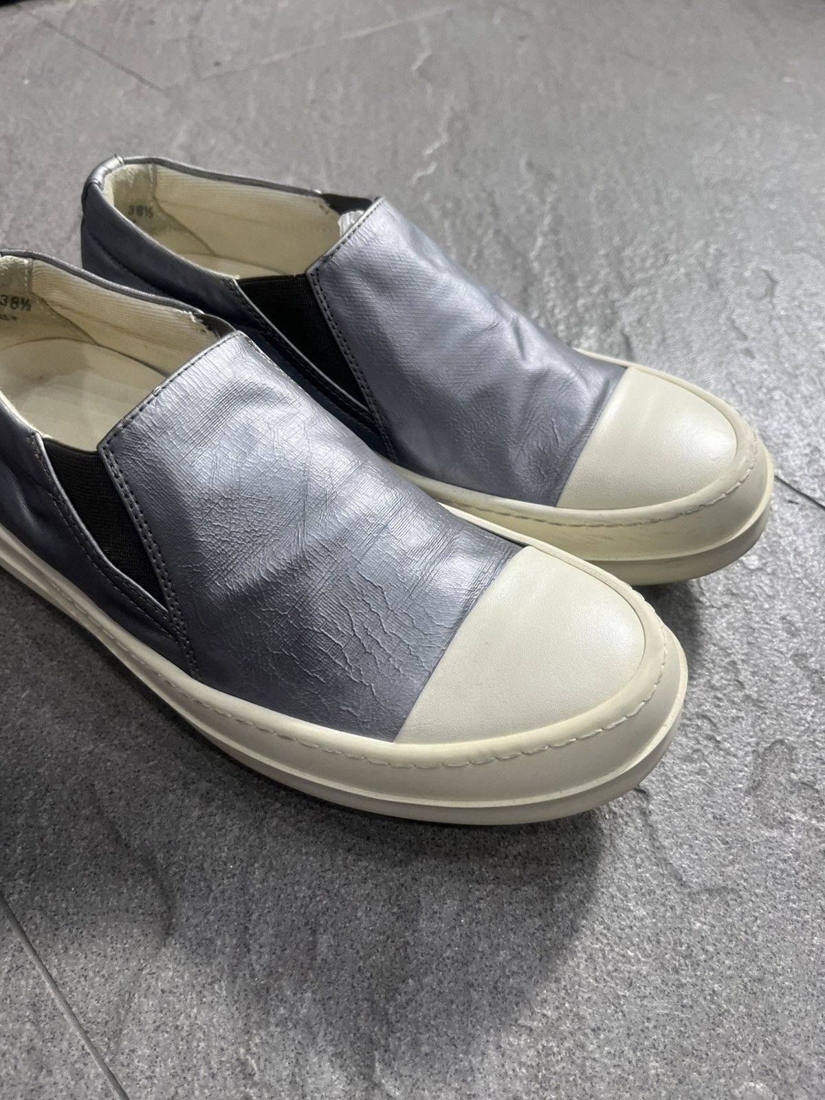Rick Owens Rick Owens DRKSHDW Cap Toe Slip On Sneakers Grey Size US 5.5 / EU 38 - 7 Thumbnail