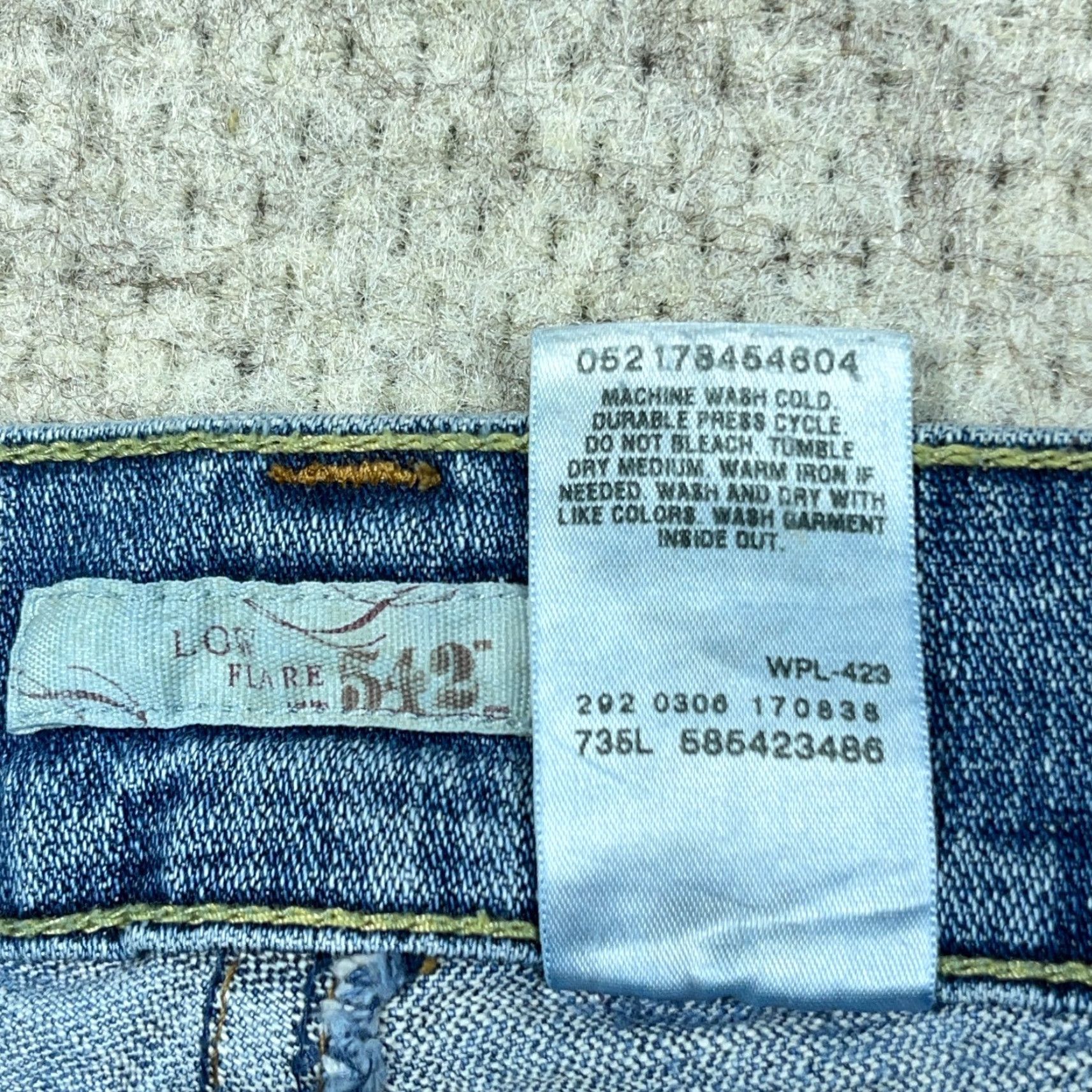 Levi's VINTAGE Levi's 542 Jeans Women 16 Low Rise Bootcut Flare 5-Pocket Denim Blue 2000s 90s Western Cowboy Classic Mens? Size 38" / US 16 / IT 52 - 5 Thumbnail