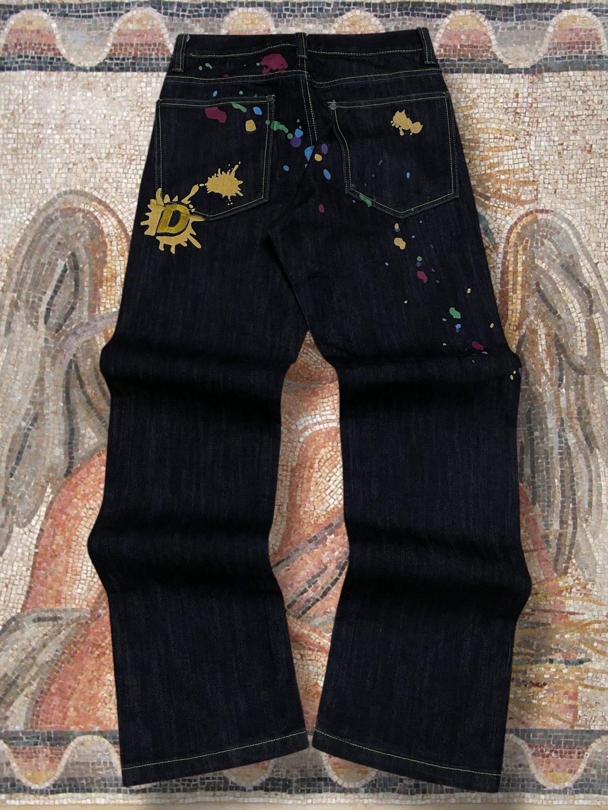 Beauty Beast Vintage Og Japan Designer Streetweae Double D Splash Denim Size US 28 / EU 44 - 10 Thumbnail