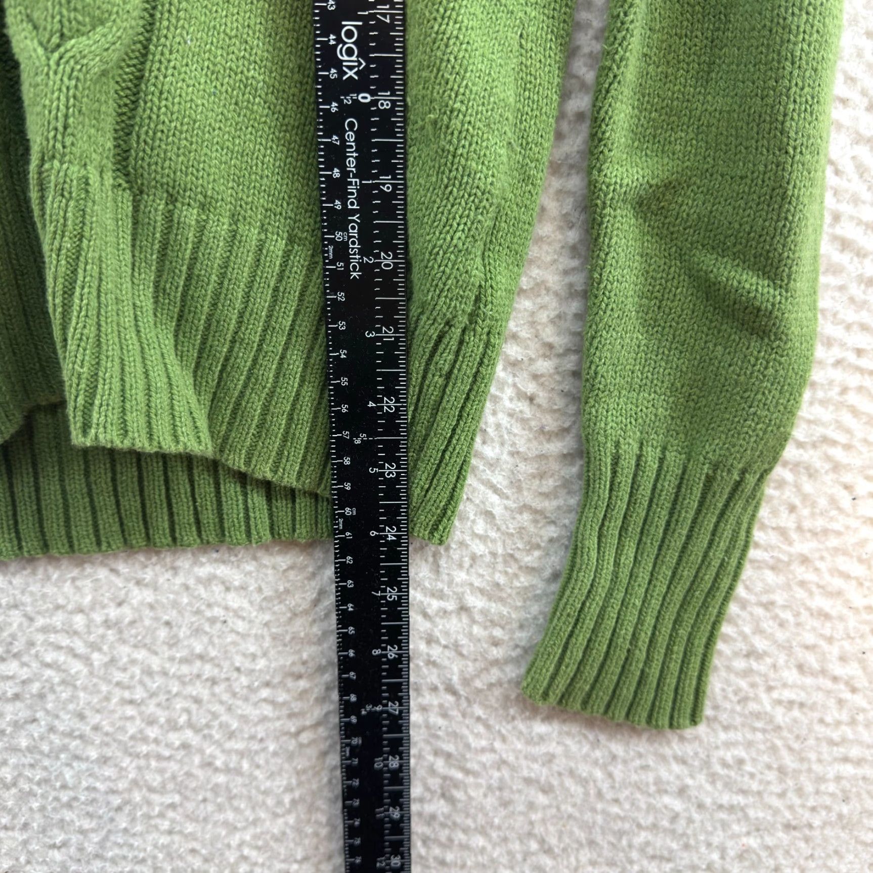 Old Navy VINTAGE Y2K Green Hooded Cable Knit Sweater Medium M Boho Grunge Bella Swan Old Navy Womens Size M / US 6-8 / IT 42-44 - 7 Thumbnail