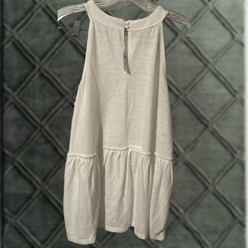 Old Navy NEW Old Navy Linen Tank Top L White NWT 685 Casual Beach Crochet Sleeveless Knit Women Tank Size L / US 10 / IT 46 - 1 Thumbnail