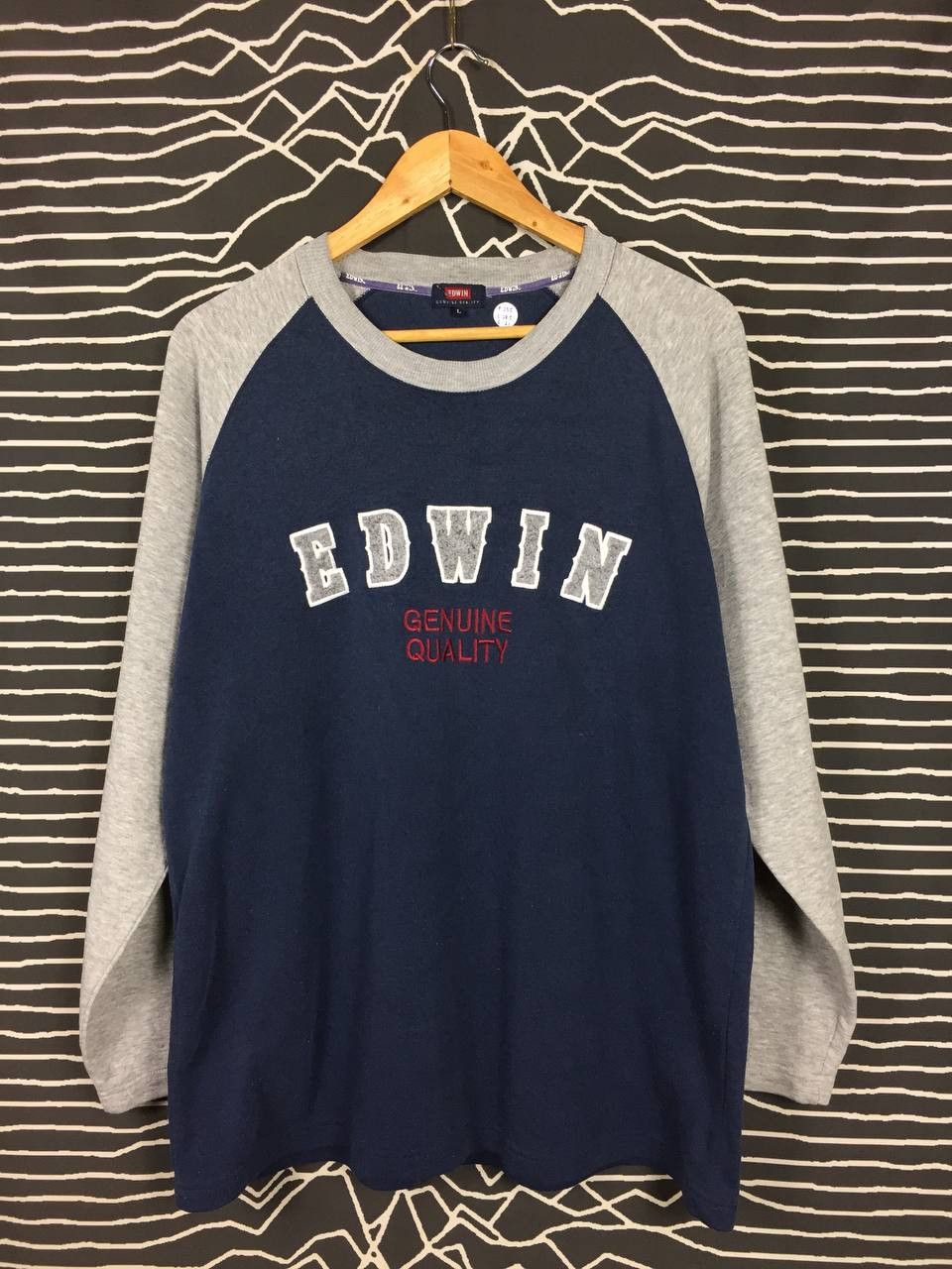 Edwin × Japanese Brand × Vintage Edwin Genuine Quality Embroidered Logo Longsleeve Tee Size US L / EU 52-54 / 3 - 2 Thumbnail