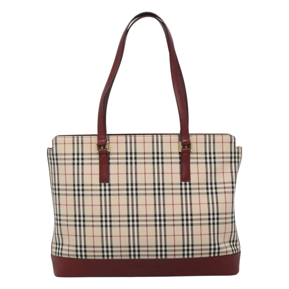 Burberry Nova Check Beige Canvas Shoulder Bag (Pre-Owned) Size ONE SIZE - 1 Thumbnail