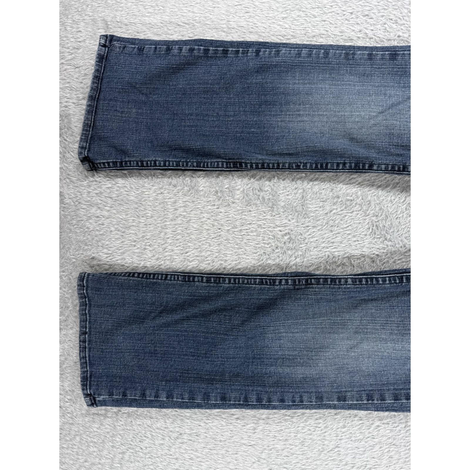 Vintage Sneak Peek Jeans Women's Denim 13 Blue Low Rise Flared 31x31 Slim Distressed Zipper 5-Pocket Buckle Bke Vintage No? Size 34" / US 12 / IT 48 - 2 Thumbnail