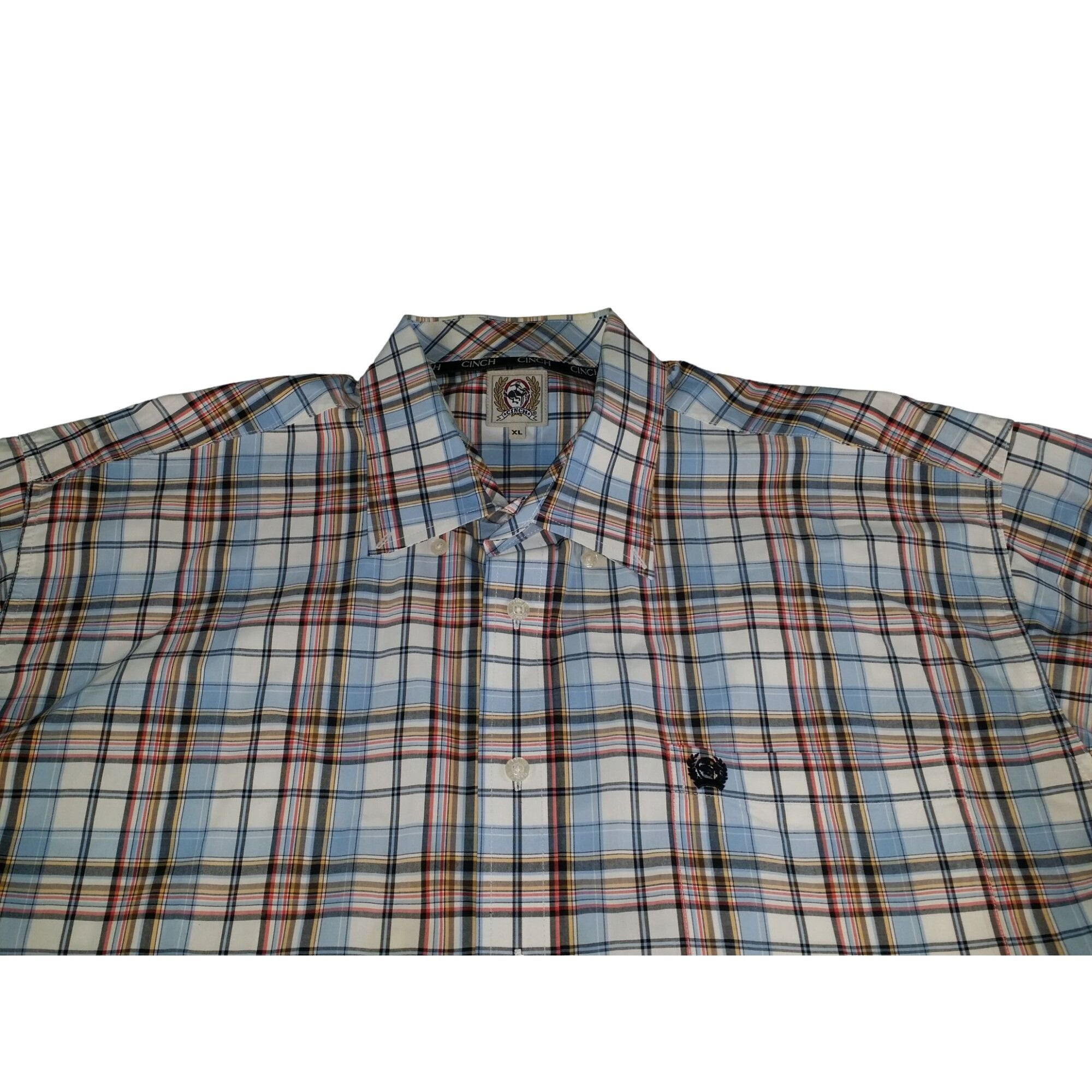 CINCH Cinch Button Up Shirt Men Sz XL Plaid Multicolor Long Sleeve Size US XL / EU 56 / 4 - 2 Thumbnail