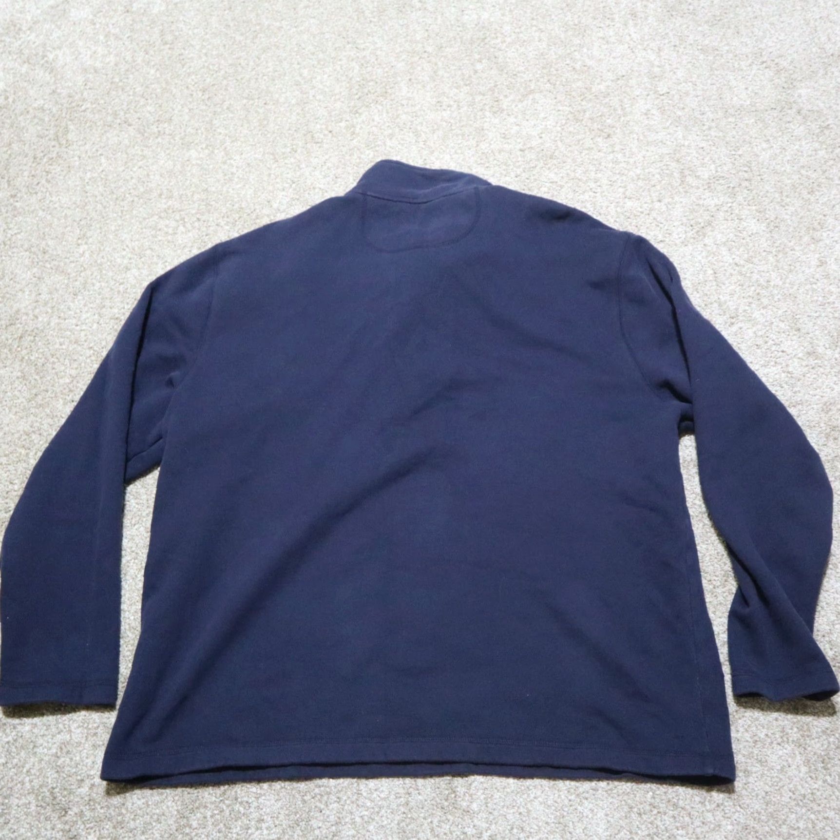 Vintage St. John's Bay Sweater 1/4 Zip Navy Blue Crew Neck Pullover Men's XL Cardinal Classic Solid Knit Casual Size US XL / EU 56 / 4 - 7 Thumbnail