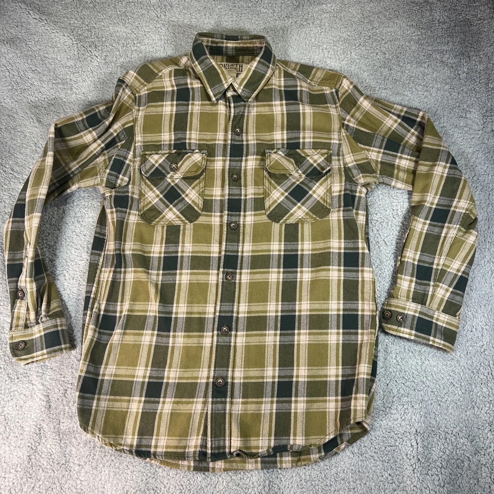 Duluth Trading Company Duluth Trading Co Heavy Flannel Medium Green Plaid Button Size US M / EU 48-50 / 2 - 1 Thumbnail
