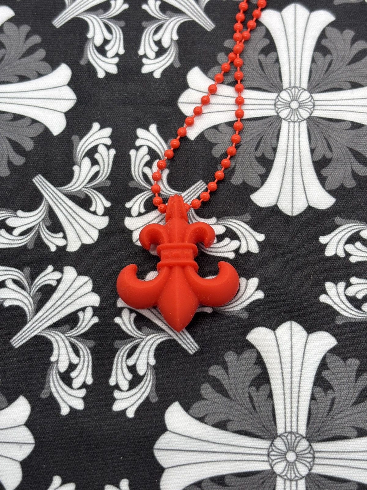 Chrome Hearts Chrome hearts red silichrome fleur pendant Size ONE SIZE - 2 Thumbnail