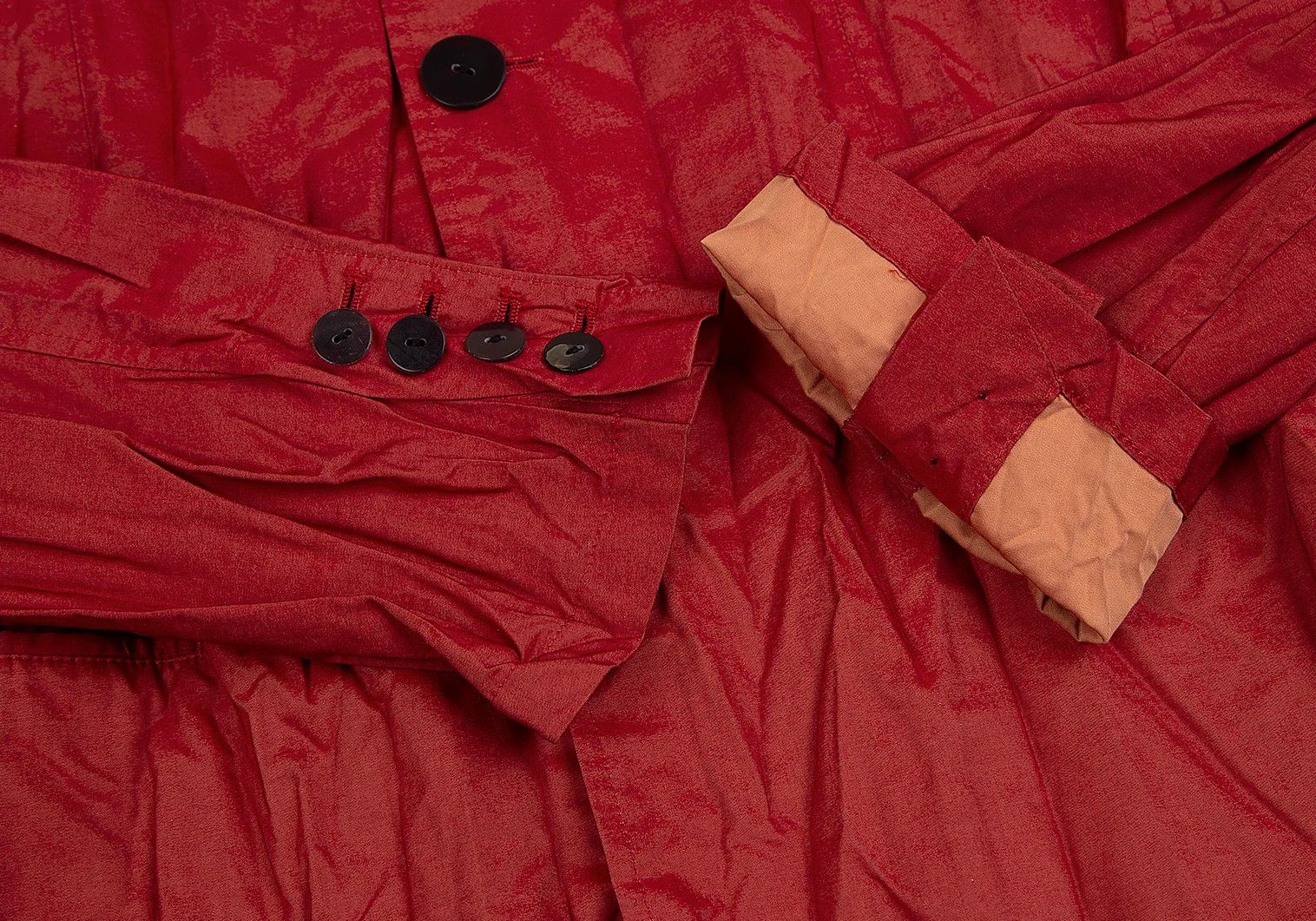 Jean Paul Gaultier Textured Cotton-Poly Notch Lapel Jacket in Red, 48 Size Size US M / EU 48-50 / 2 - 9 Thumbnail