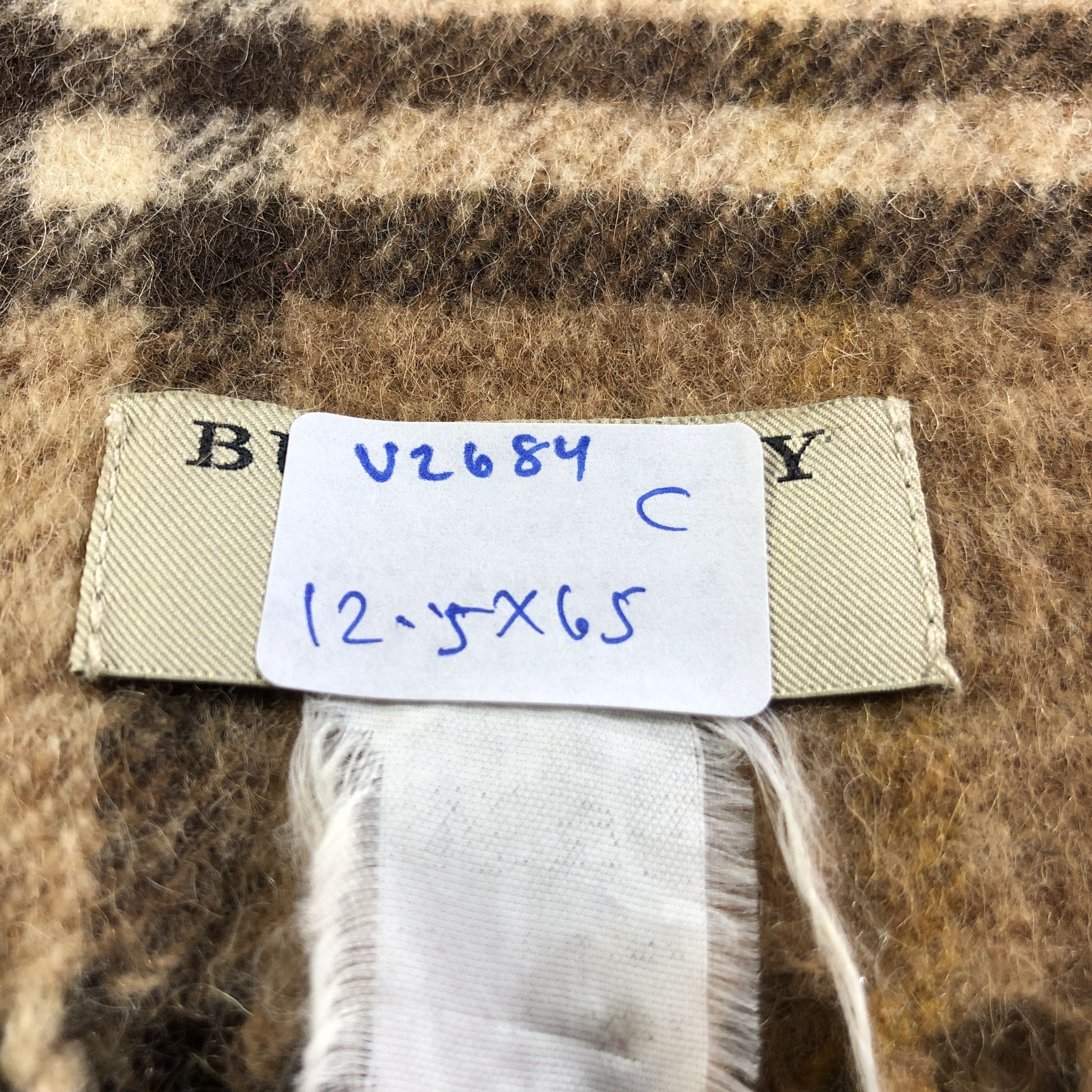 Burberry Burberry Tartan Camel Hair Scarf Muffler V2684 Size ONE SIZE - 9 Thumbnail