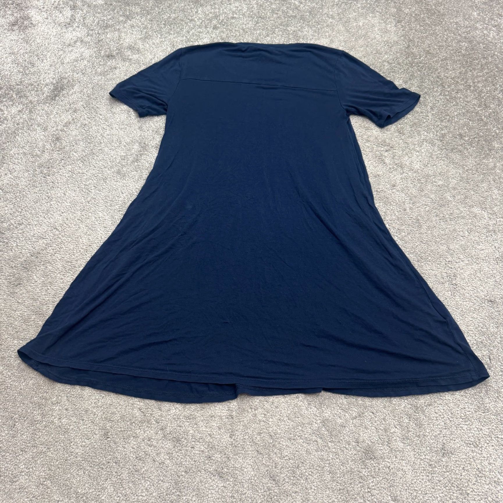 BCBGeneration BCBGeneration A-Line T-Shirt Dress Womens Small Blue Casual Midi Short Sleeve Size S / US 4 / IT 40 - 2 Thumbnail