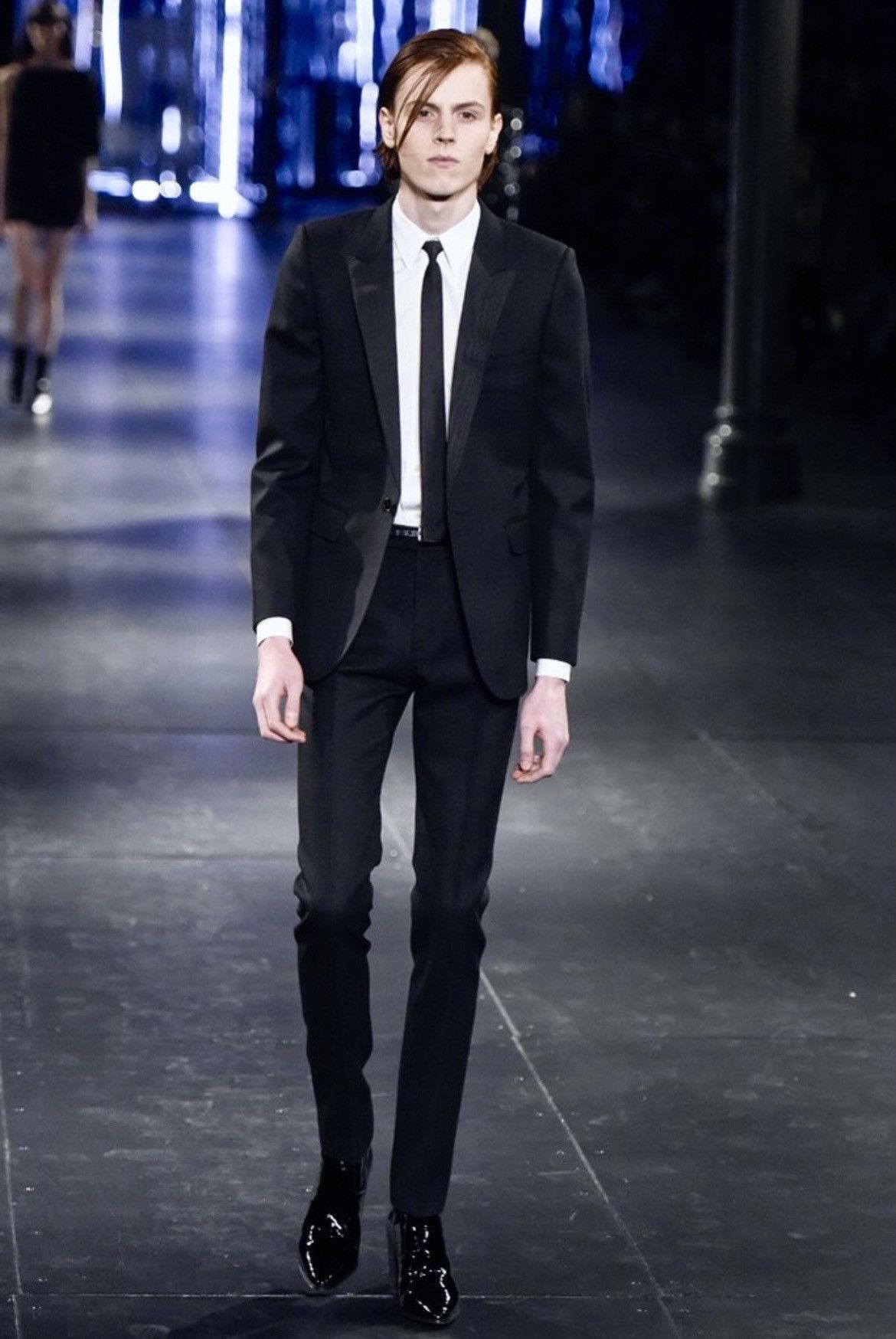 Hedi Slimane × Saint Laurent Paris HEDI AW16 LE SMOKING JACKET IN GRAIN DE POUDRE WOOL Size 50R - 14 Thumbnail