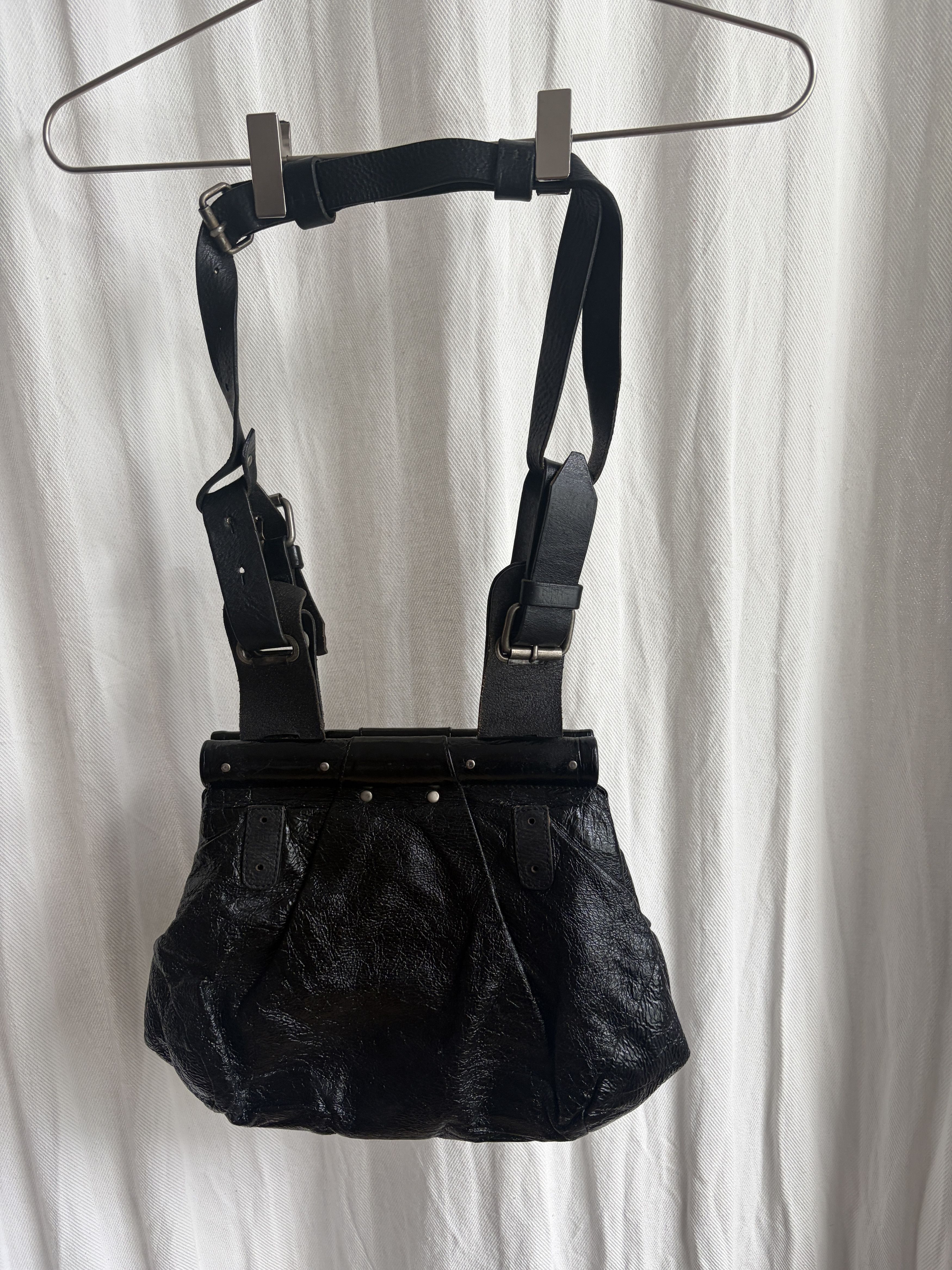 Dries Van Noten 90s Glossed Leather Crossbody Size ONE SIZE - 2 Thumbnail