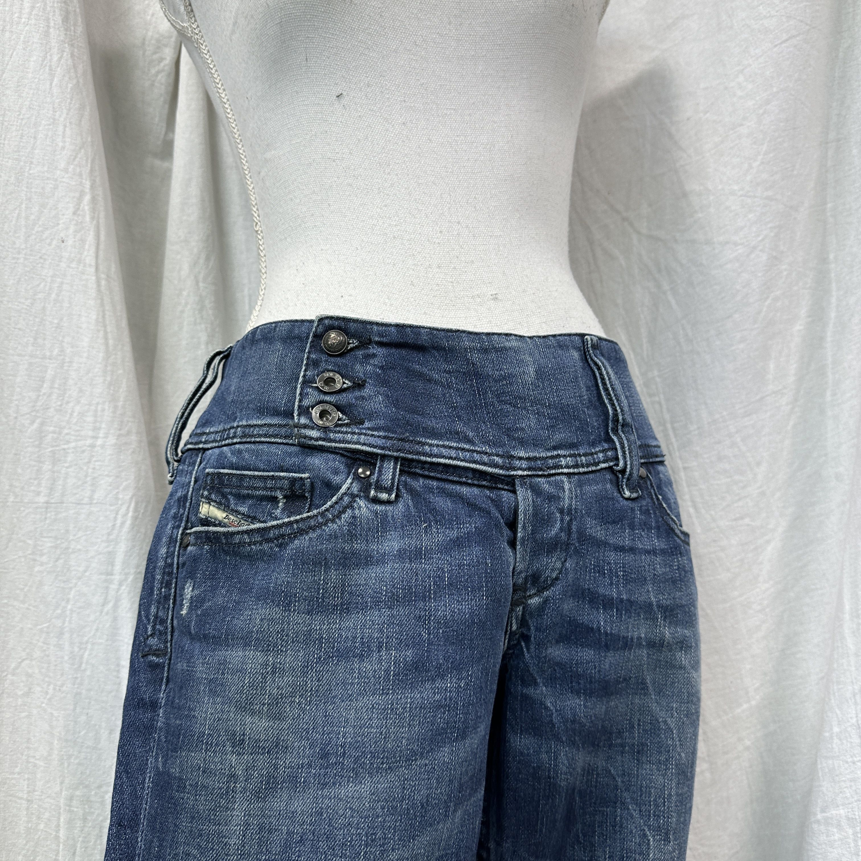 Diesel Vintage Denim Streetwear Flared Cherock Diesel Jeans Y2K Size 31" - 7 Thumbnail