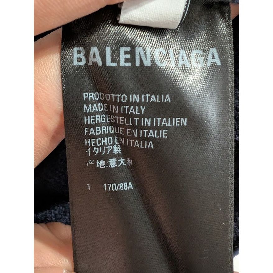 Balenciaga o1rshd1 High-Neck Sweatshirt in Blue Size US S / EU 44-46 / 1 - 16 Thumbnail