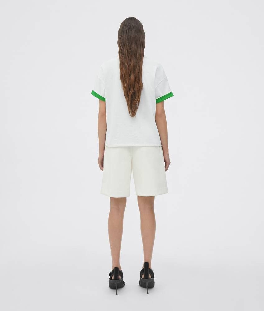 Bottega Veneta o1bcso1str0225 T-Shirt in White/Parakeet Size XXS / US 00 / IT 34 - 3 Thumbnail