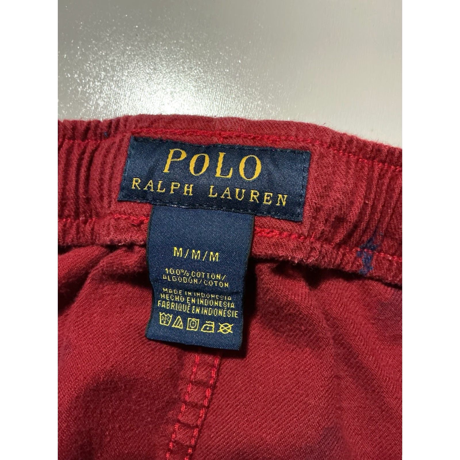Polo Ralph Lauren VINTAGE Polo Ralph Lauren Dry Goods Pajama Pants Men Medium Red Pony Logo All Over Print Sleepwear Size US M / EU 48-50 / 2 - 4 Thumbnail