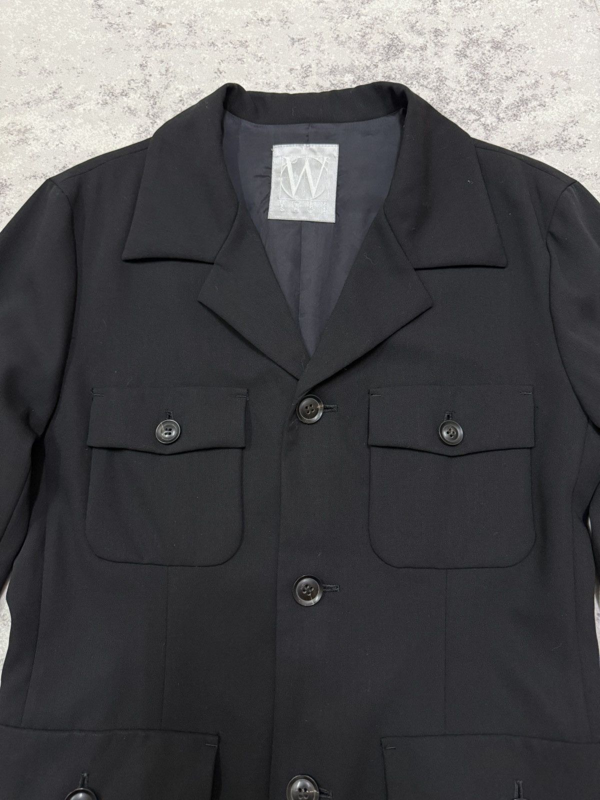 Yohji Yamamoto Yohji Yamamoto Workshop Flap Pocket Black Button Up Jacket Size US S / EU 44-46 / 1 - 6 Thumbnail