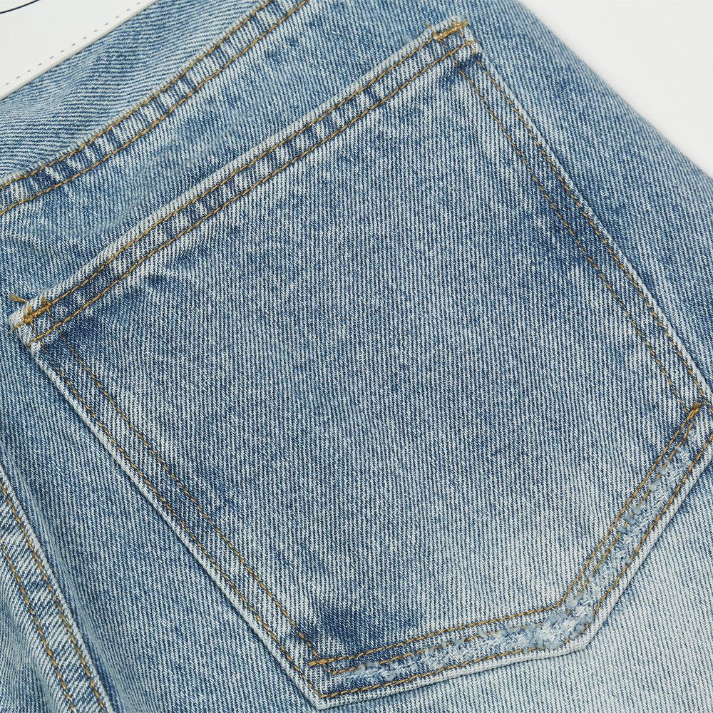 Japanese Brand Men's American loose straight washed distressed jeans Size US 32 / EU 48 - 4 Thumbnail