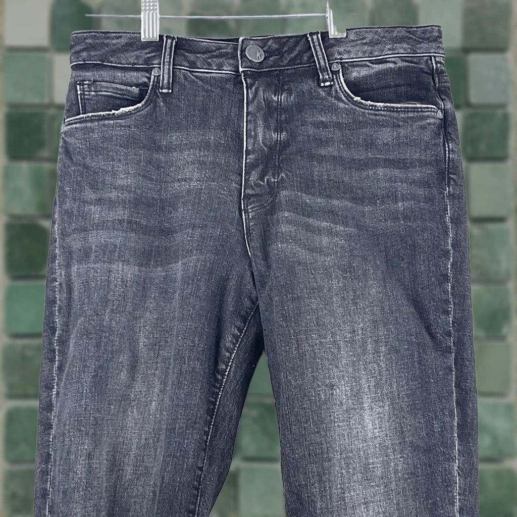 Vintage KUT from the Kloth Reese Ankle Straight Leg Jeans Womens Size 2 Black High-Rise Jeans Size 26" / US 2 / IT 38 - 1 Thumbnail