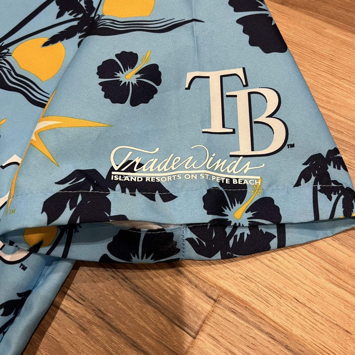 Other Tampa Bay Rays Mens Large Blue Hawaiian Button Down MLB Size US L / EU 52-54 / 3 - 4 Thumbnail