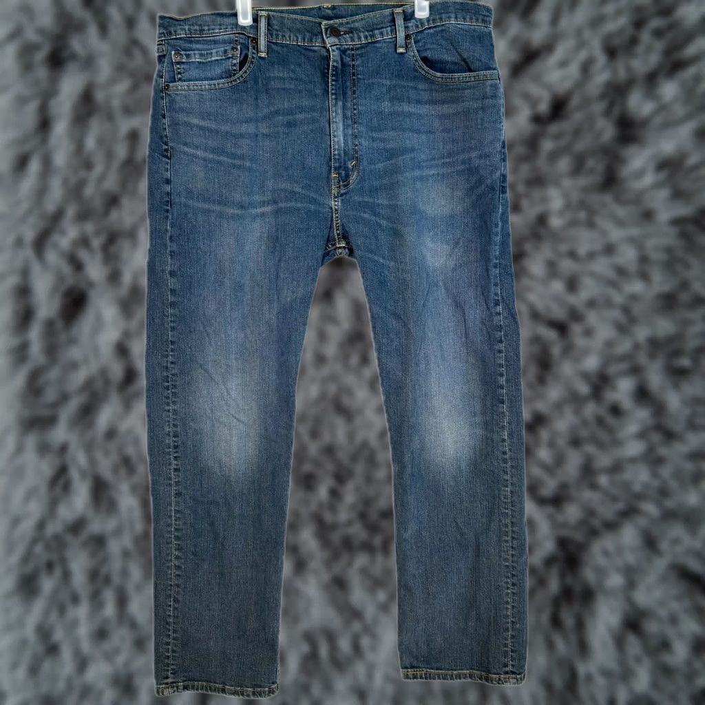 Levi's Levi's 505 Jeans Blue Denim Stretch Regular Fit Straight Leg 40 X 32 Mens M1730 Size US 40 / EU 56 - 1 Thumbnail