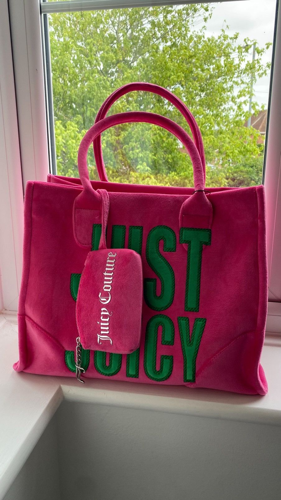 Juicy Couture Juicy couture Iris Patch Velvet Pink Shopper