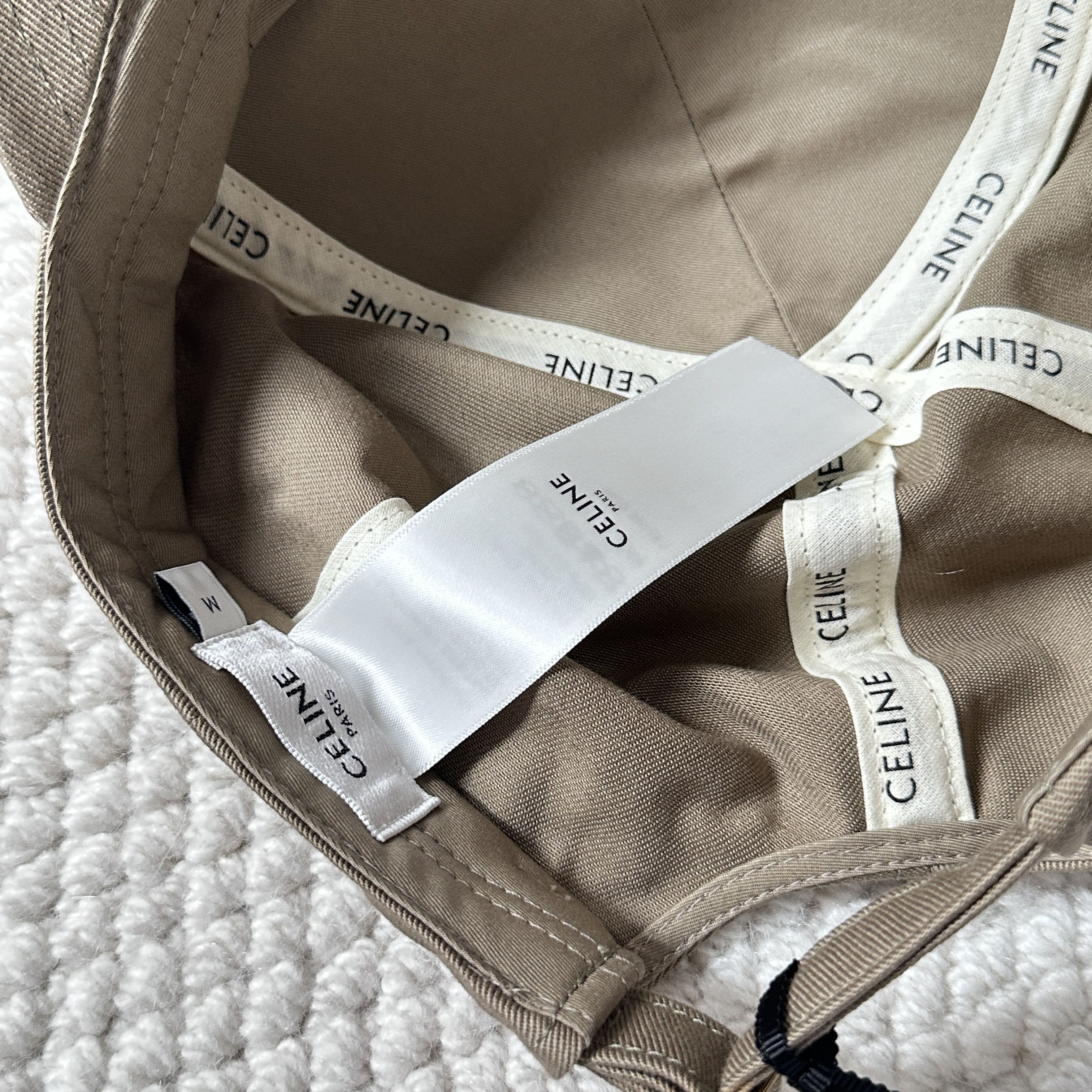 Celine CELINE Triomphe Baseball Cap In Cotton OLIVE Size ONE SIZE - 7 Thumbnail