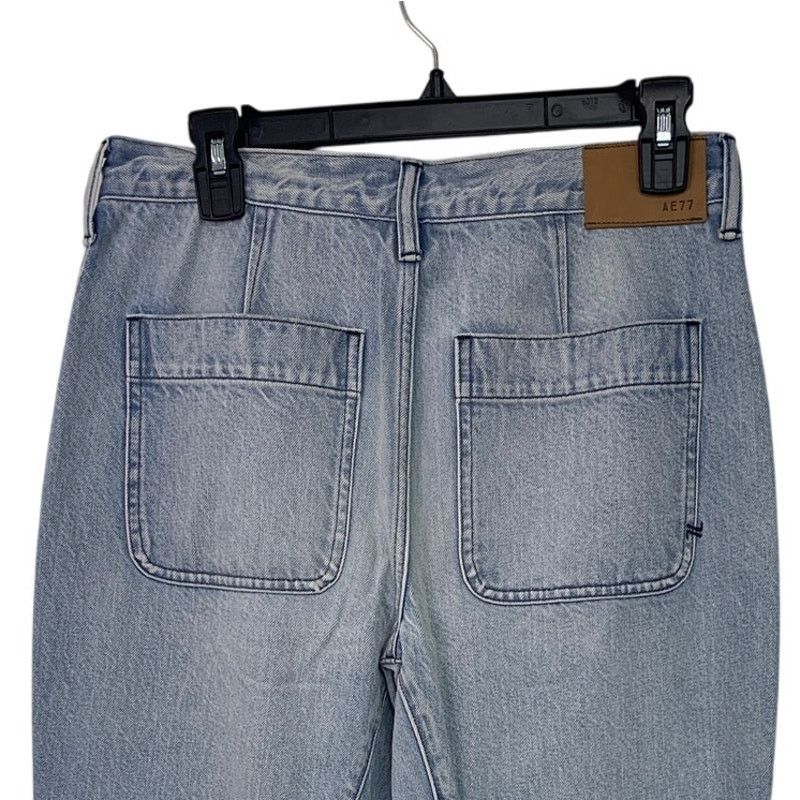 American Eagle Outfitters New American Eagle AE77 Womens 27 Cotton Blue Mom Jeans Size 30" / US 8 / IT 44 - 4 Thumbnail